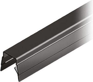 Rs Pro Black PP Cover Strip, 8mm groove size, 2m