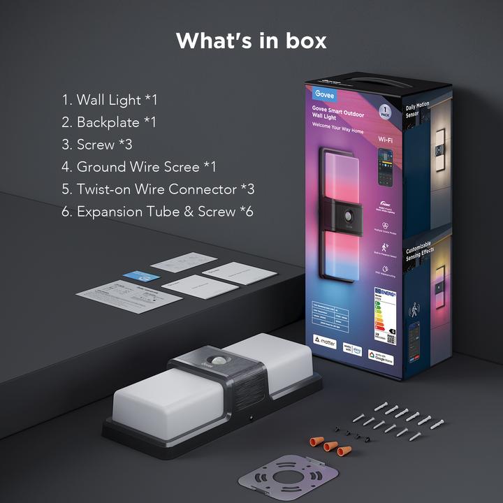 Produktbild Govee Smart Outdoor Wall light (1500 lm, IP65)