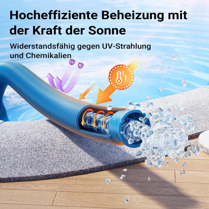 Image du produit Wiltec Teichtip ® 30m - 32mm - Tuyau de piscine flottant sections double manchon 165g/m - Made in Europe