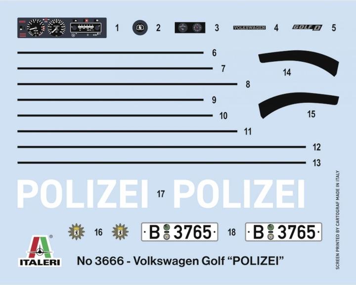 Actual product image 1:24 VW Golf Mk.I POLICE