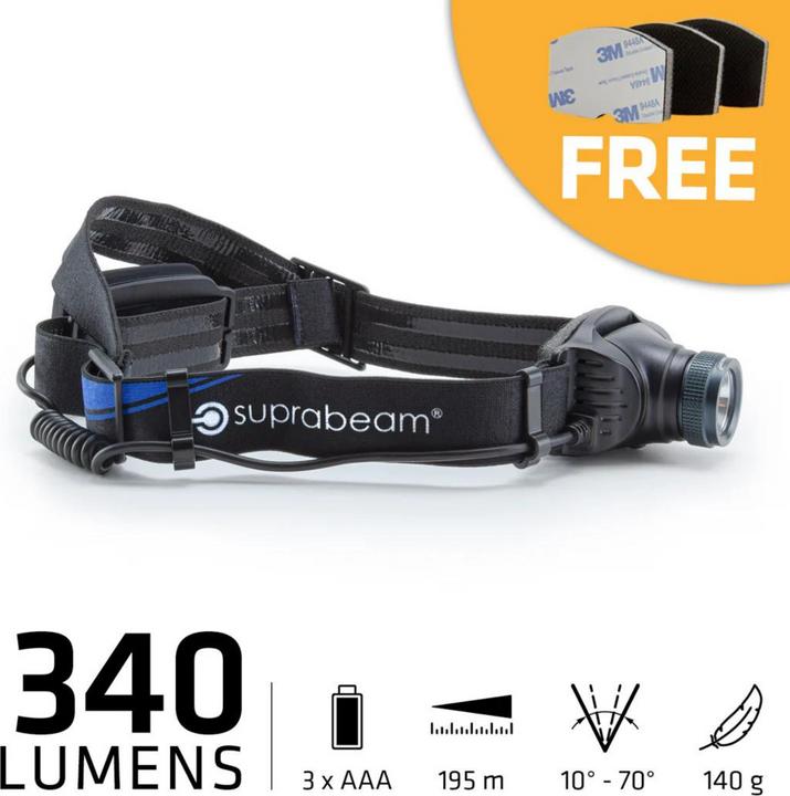 Actual product image Suprabeam Headlamp V3air (340 lm)