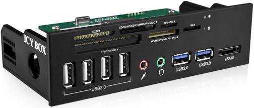 Produktbild Icy Box IB-863-B, Multicard Reader, 5.25 Zoll, Schwarz (USB)