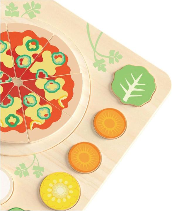 Actual product image Classic World Moulded wooden pizza puzzle, 22 pieces. (22 pieces)
