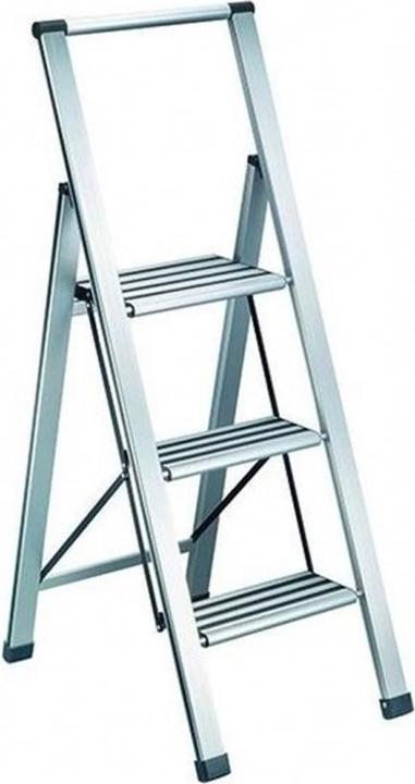 technocraft SLIMSTER aluminium folding ladder, 3 steps (Stile, 99 cm)