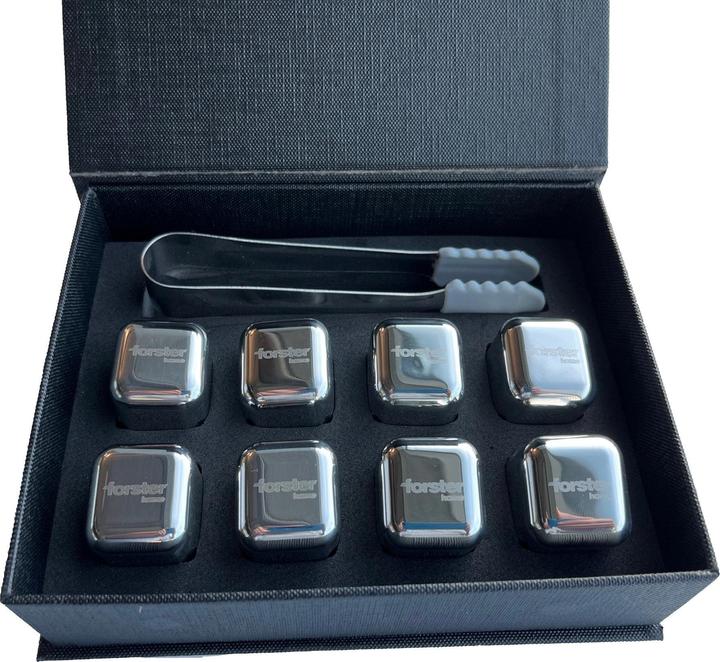Forster Home Set de glaçons en acier inoxydable (Pierres à whisky)