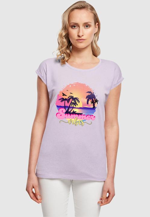 Produktbild Merchcode Ladies Summer Vibes Sunset Extended Shoulder Tee - 116527 (S)