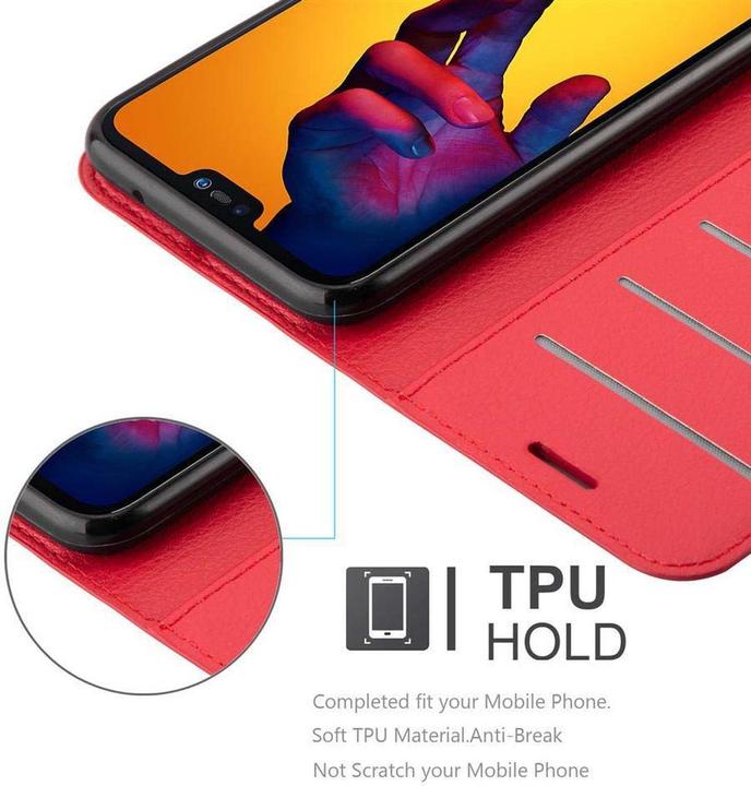 Actual product image Cadorabo Book with stand function cover (Huawei P20 Lite)