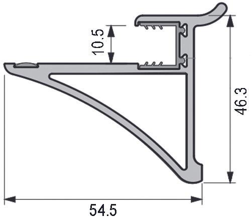 Produktbild OK-Line Glastablarhalter Wall System