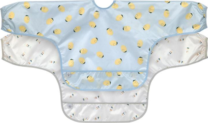 Lässig Ärmellätzchen mit Auffangschutz 2er Pack Happy Fruits Lemon (6 Maanden)