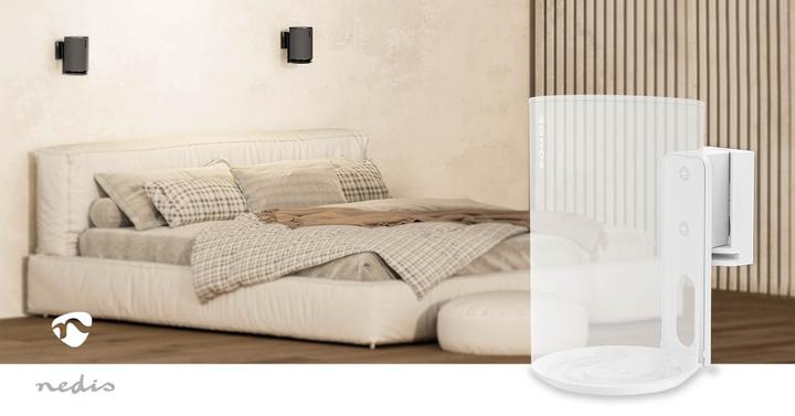 Immagine prodotto Nedis Supporto per altoparlanti - Compatibile con: Sonos Era100 - a parete - 3 kg - girevole/inclinabile (1 pz., Installazione a parete, Perno di rotazione, Inclinabile)