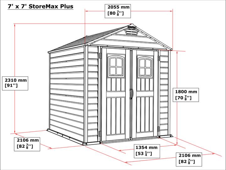 Produktbild Duramax Kunststoff Gerätehaus 210x210 Gartenhaus