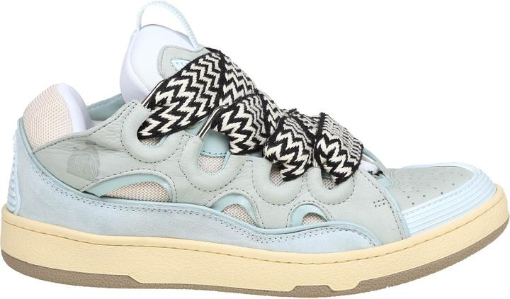 Lanvin skate sneakers in leather color light blue (41)