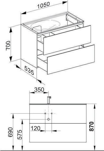 Produktbild Keuco WTU EDITION 11 PLANNING 1050x700x535mm Kumme li cash sdm