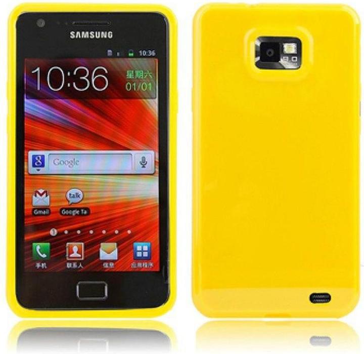 Actual product image König Design Protective cover TPU Case for mobile Samsung I9100 Galaxy S2 Yellow (Samsung Galaxy S2 I9100)