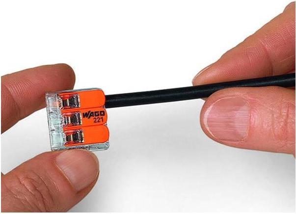 Actual product image Wago COMPACT SPLICING CONNECTOR 5 x 0.2 - 4 mm² FOR ALL WIRE TYPES