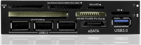 Produktbild Icy Box IB-864-B, Multicard Reader, 3.5 Zoll, Schwarz (USB 2.0, 4-Pin Molex, PCI-X, USB 3.0)