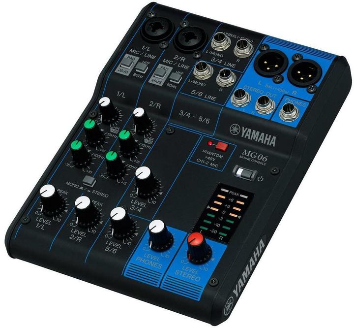 Actual product image Yamaha MG06 mixing console (Studio- and Livemixer)