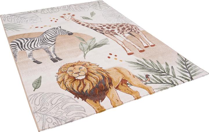 Produktbild Pergamon Kinder Teppich Maui Kids Giraffe Zebra Löwe (140 x 200 cm)