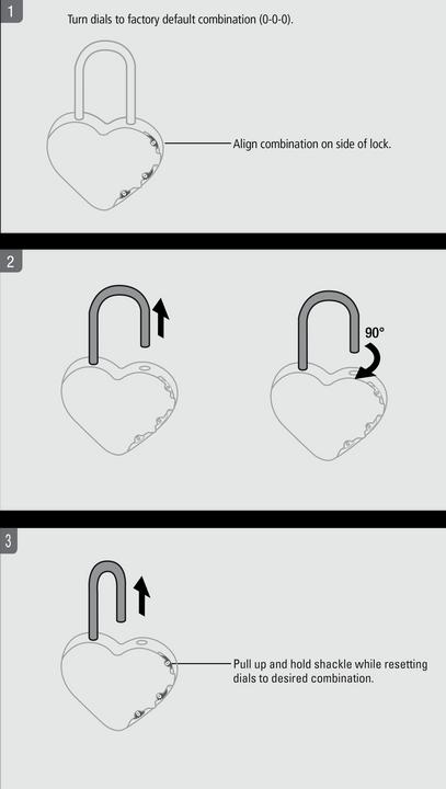 Actual product image Stanley Heart shape padlock
