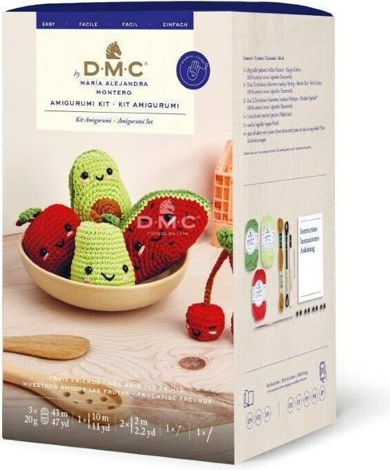 Actual product image DMC Cable crochet set Amigurumi Fruit Friends, motif: Smiley, set