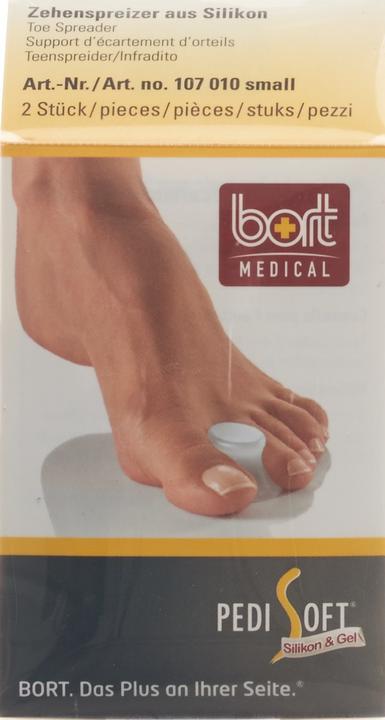 Immagine prodotto Bort Medical Pedi Soft, il divaricatore per dita dei piedi in silicone (Separatori di dita dei piedi)