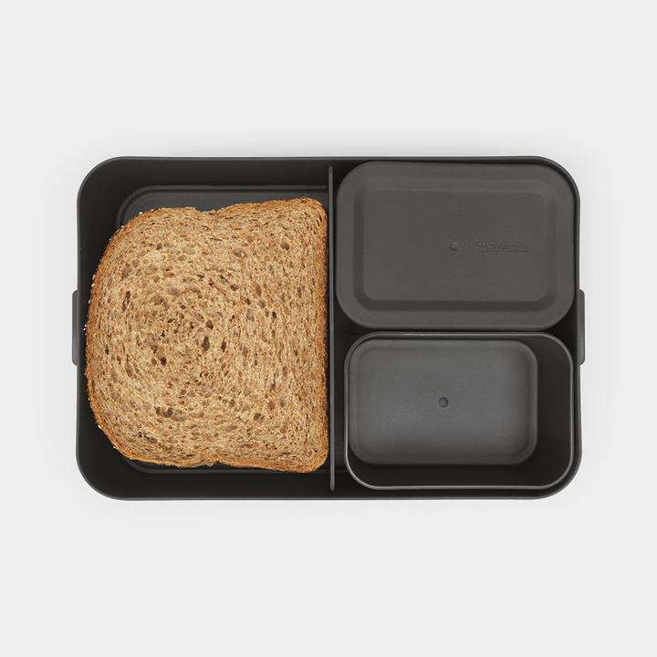 Image du produit Brabantia Boîte à lunch Make & Take 25.5 x 16.7 x 6.2 cm, Gris foncé