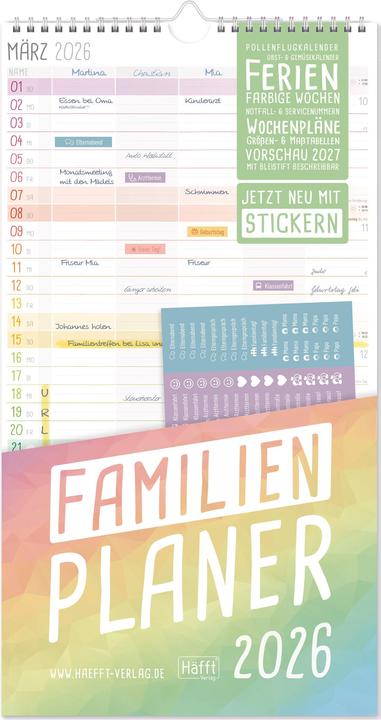 Familienplaner 2026 Rainbow (Harter Einband, Deutsch)
