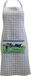 Actual product image Wiebe van der Zee Blue cow pattern apron