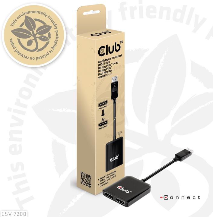 Produktbild Club 3D Club3D Multi Streaming Transport Hub 1xDP -> DP/HDMI (HDMI, 2 cm)