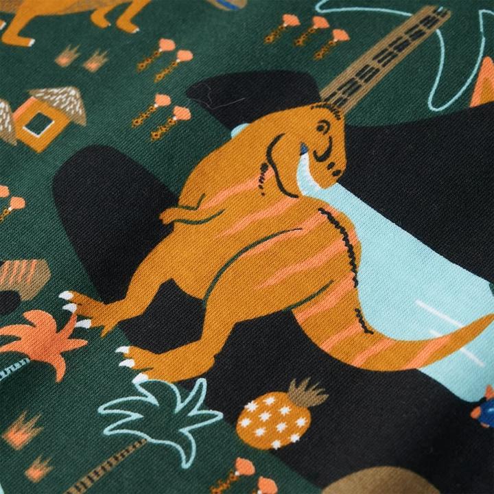 Produktbild VidaXL Kinderpyjama mit Langen Ärmeln Dunkelgrün 140,Material (140)