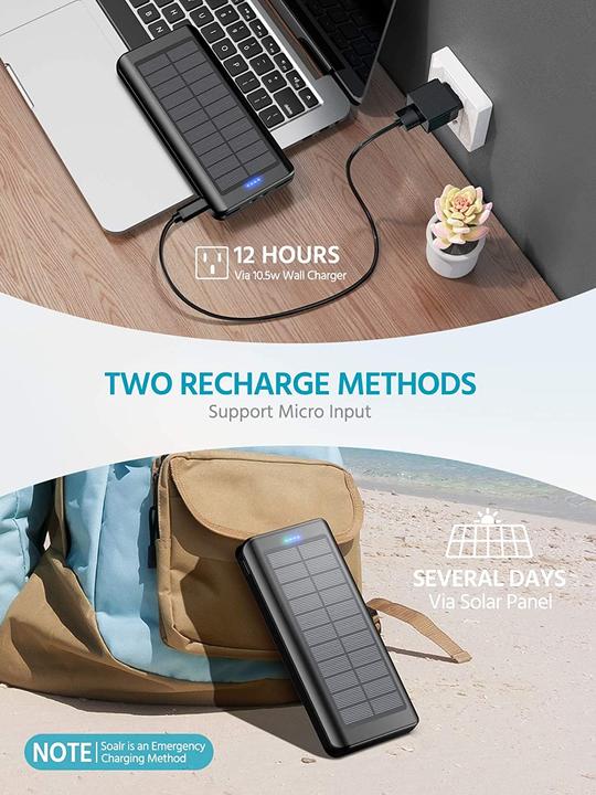 Produktbild PhoneLook Outdoor Power Bank 30000mAh Doppel USB 15W LED High Capacity (30000 mAh, 15 W)