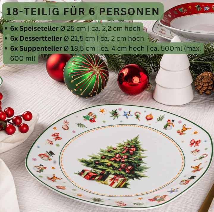 Produktbild Sänger Geschirr Tafelservice Bilgola Christmas Design (18 Stück)