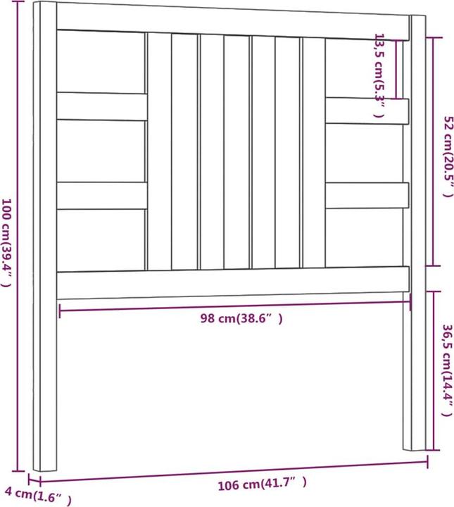 Produktbild VidaXL Lior (126 x 4 x 100 cm)