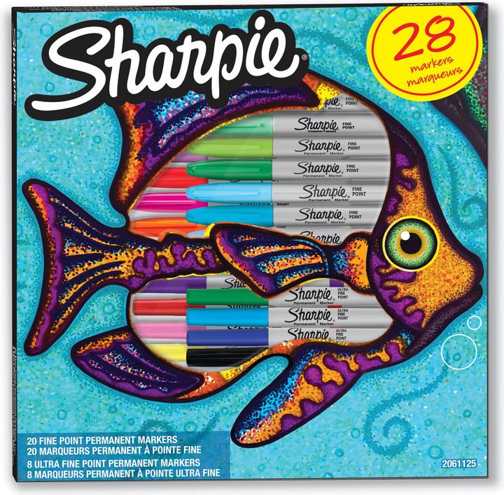 Actual product image Sharpie Permanent Marker Set "Fish (Multicolor, 28 x)
