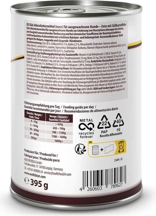 Image du produit Wolfsblut VetLine Gastrointestinal nourriture humide chien 395 g (Adulte, 1 pcs, 420 g)
