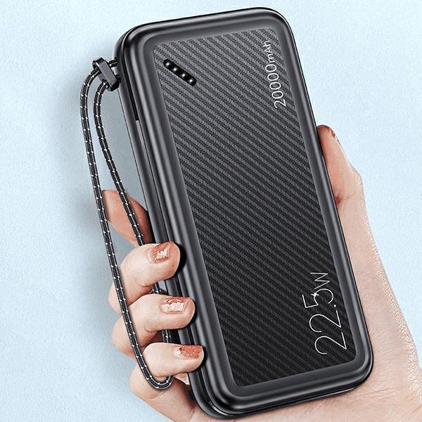 Produktbild Usams Powerbank PB60 20000mAh 22.5W 2xQC3.0+PD Fast Charge czarny/black 20KCD16801 (US-CD168) (20000 mAh, 22.50 W, 22.50 Wh)