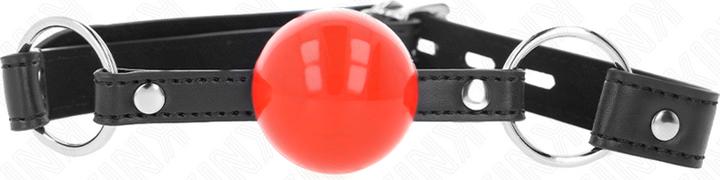 Produktbild Kink Ball 4 cm Knebel Mit Schloss Roter Ball Schwarzer Gurt 60 x 2 cm