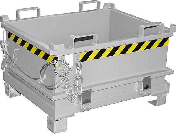 Produktbild eurokraft pro Klappbodenbehälter EUROKRAFT, Volumen 0,24 m³, mausgrau RAL 7005