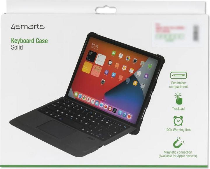 Actual product image 4smarts Keyboard Case Solid QWERTY Trackpad for Apple iPad 10.2 19/20 (DE, iPad)