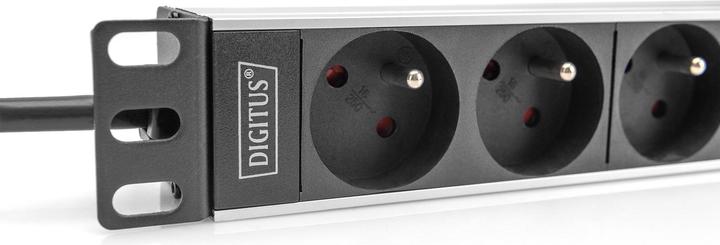 Image du produit Digitus Multiprise 10" avec profilé aluminium, 4 prises CEE 7/5 (4 x, PECO 7/5, 2 m)