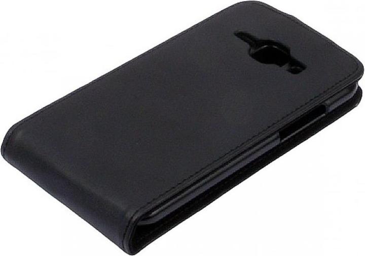 Produktbild König Design Handyhülle Tasche für Handy Samsung Galaxy J1 SM J100 Schwarz (Samsung Galaxy J1)