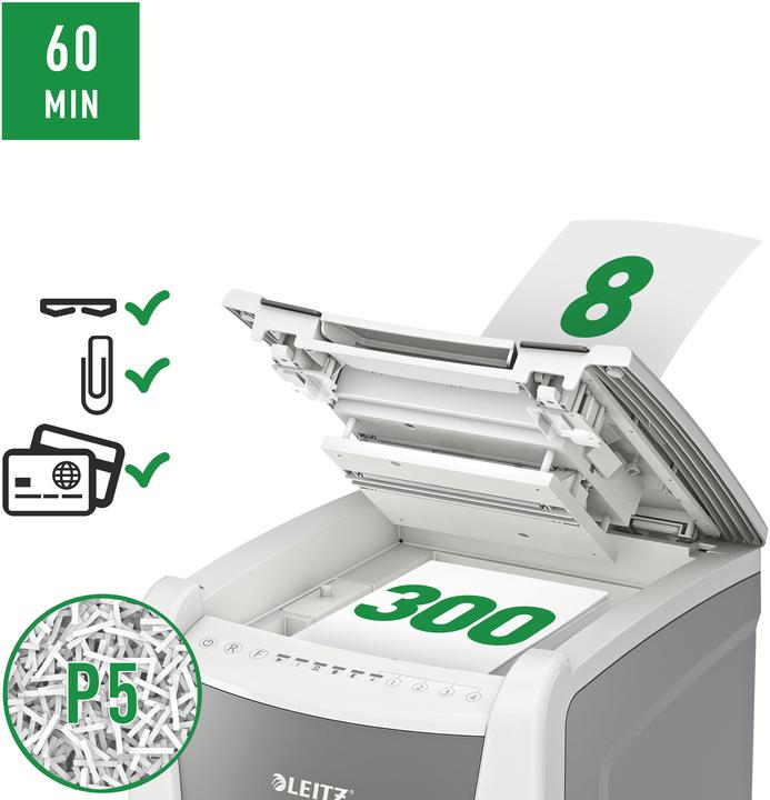 Image du produit Leitz Destructeur de documents IQ Autofeed Office Pro 300 P-5 (Coupe de particules)