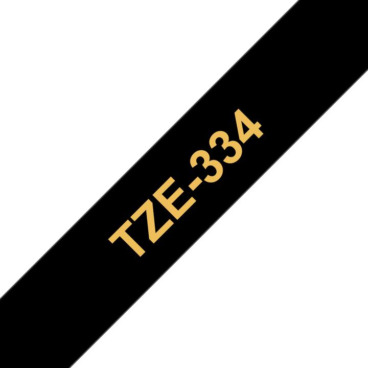Produktbild Brother Tze-334 (1.20 cm, Gold, Schwarz)