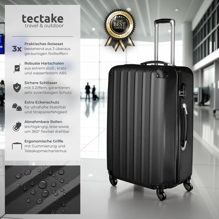 Actual product image tectake Hard case set (95 l, M (50 - 90l), L (90 - 115l))