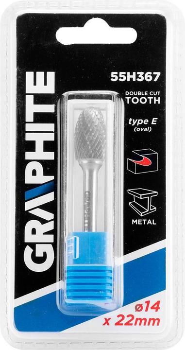 Produktbild Graphite HM TYPE E METAL TIP (OVAL) 14 X 22 MM BOOTS 6 X 45 MM 55H367