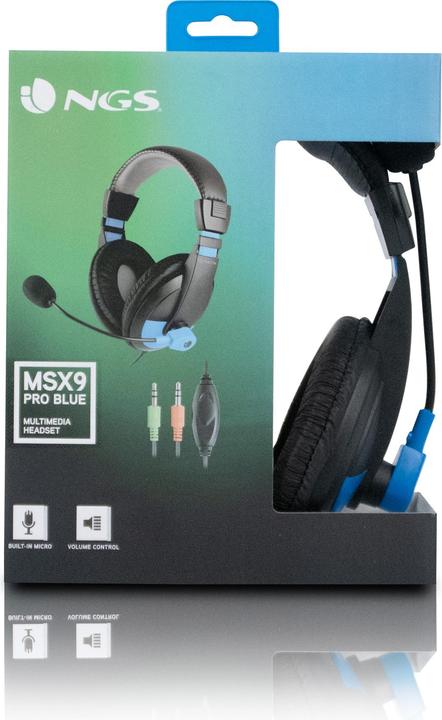 Actual product image NGS MSX9 Pro Headphones Wired Headband Calls/Music Black (ANC, Cable)