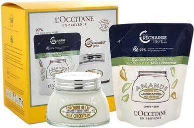 Actual product image L'Occitane Almond Duo Milk Concentrate 200ml & Eco Refill 200ml (400 ml)