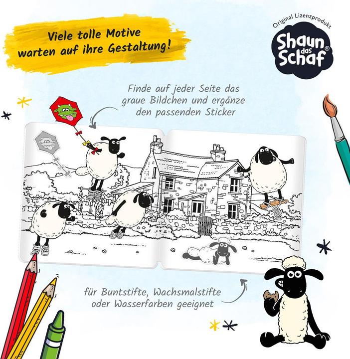 Image du produit Shaun le mouton Livre de coloriage avec autocollants