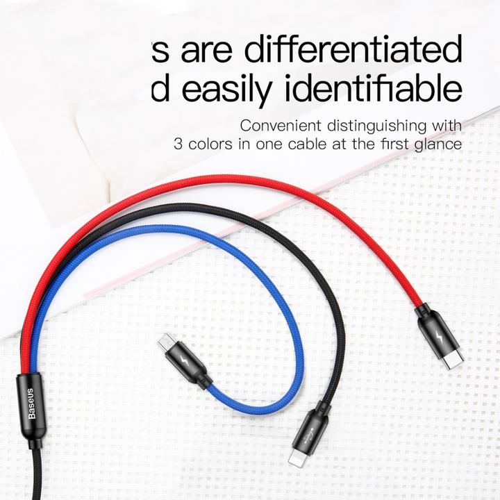 Produktbild Baseus Three Primary Colors 3-in-1 (1.20 m, USB 2.0)