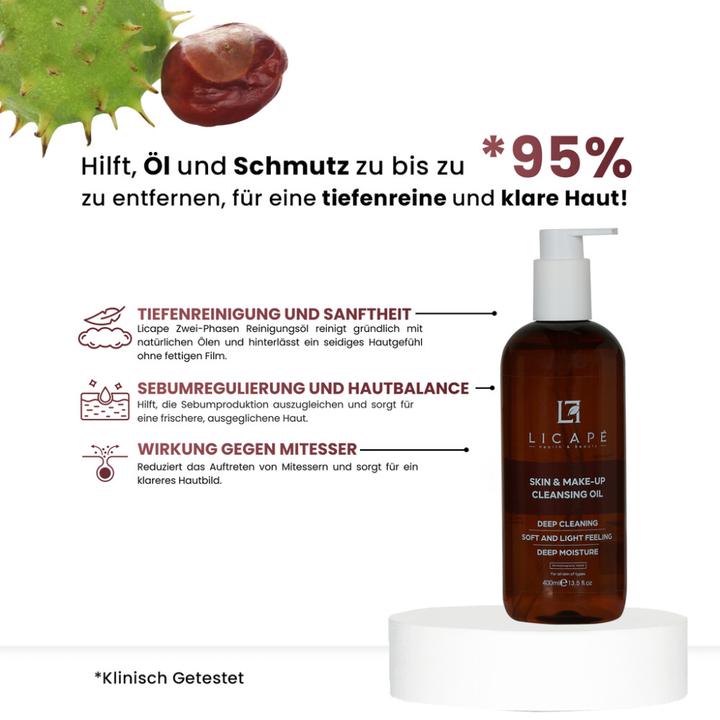 Actual product image Licape | Reinigungsöl Gesicht | 400 ml | Abschminken & Gesichtsreinigung (Oils, 400 ml)